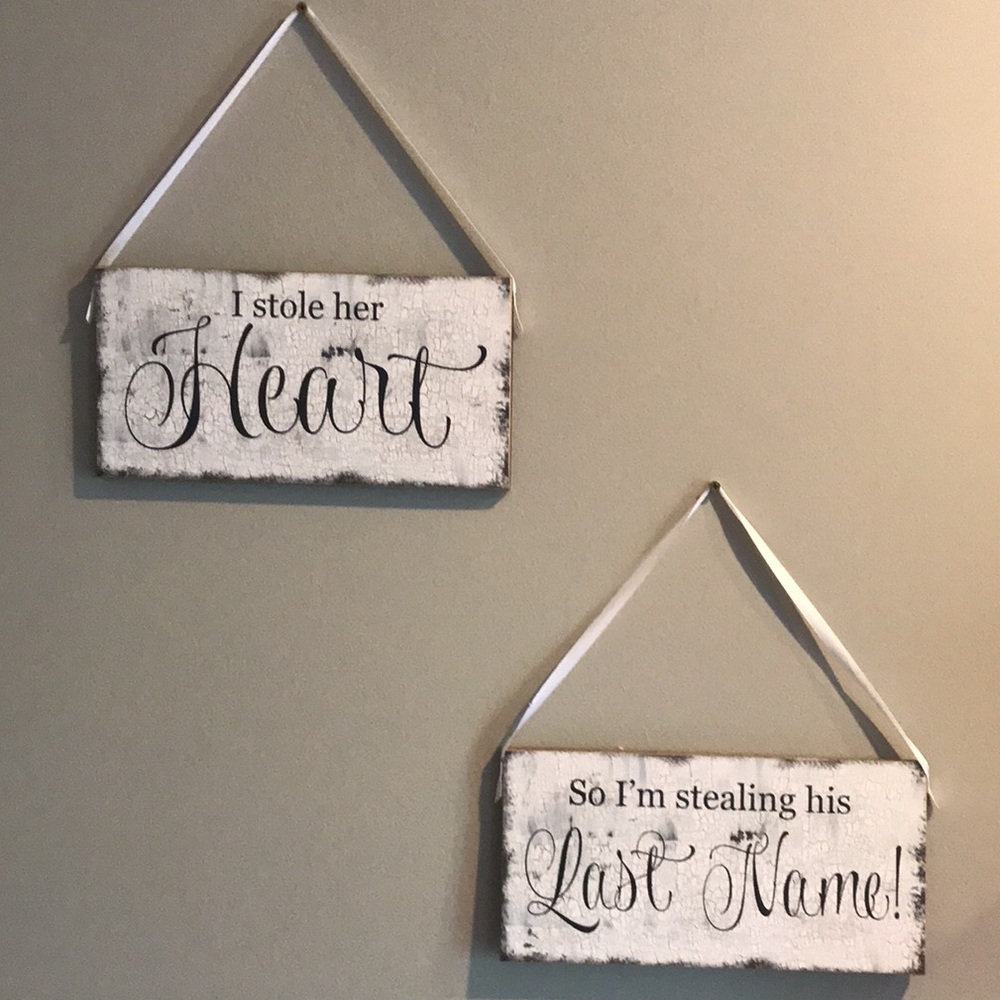 Wooden signs